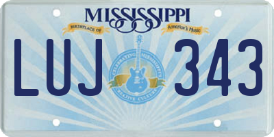 MS license plate LUJ343