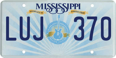 MS license plate LUJ370