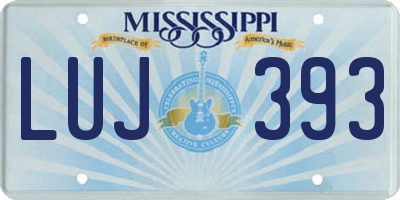 MS license plate LUJ393