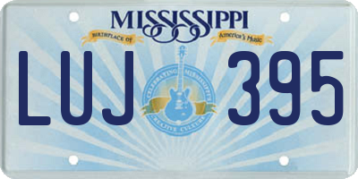 MS license plate LUJ395