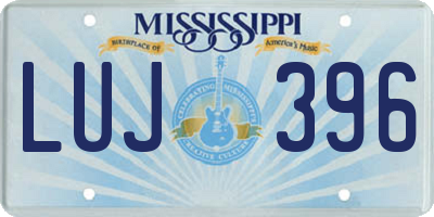 MS license plate LUJ396