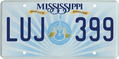 MS license plate LUJ399