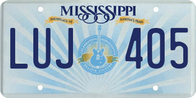 MS license plate LUJ405