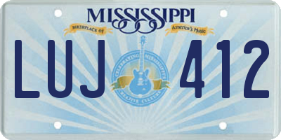 MS license plate LUJ412