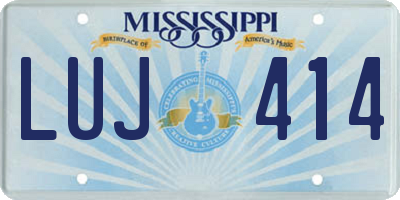 MS license plate LUJ414