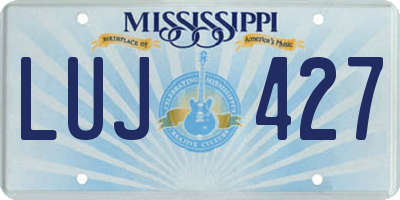 MS license plate LUJ427