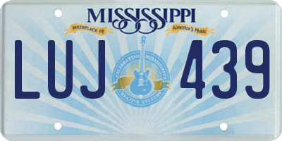 MS license plate LUJ439