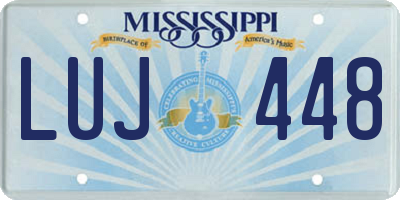 MS license plate LUJ448