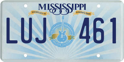 MS license plate LUJ461