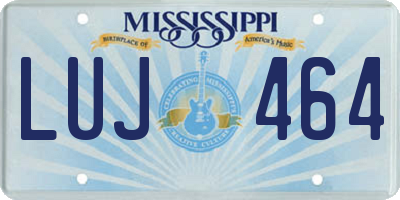 MS license plate LUJ464