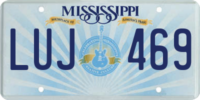 MS license plate LUJ469