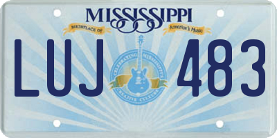 MS license plate LUJ483
