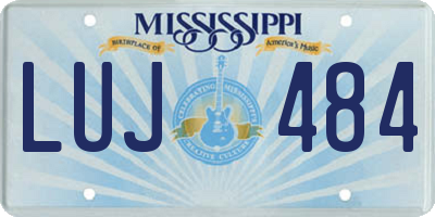 MS license plate LUJ484
