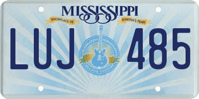 MS license plate LUJ485