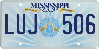 MS license plate LUJ506
