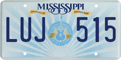 MS license plate LUJ515