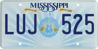 MS license plate LUJ525