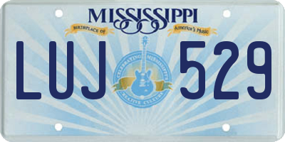 MS license plate LUJ529