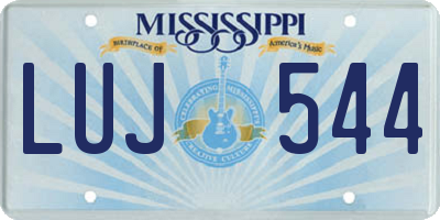 MS license plate LUJ544