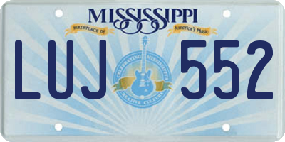 MS license plate LUJ552