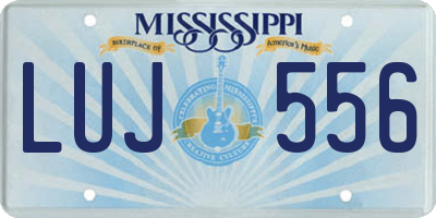 MS license plate LUJ556
