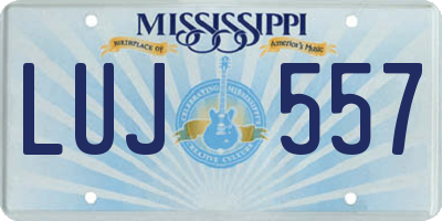MS license plate LUJ557