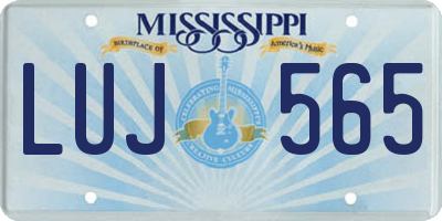MS license plate LUJ565