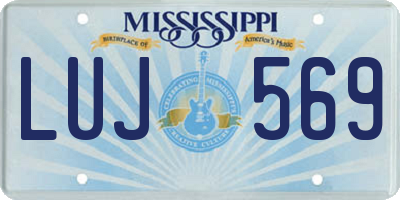 MS license plate LUJ569