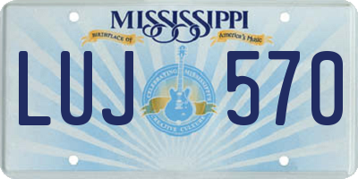MS license plate LUJ570
