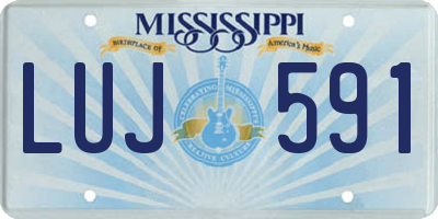 MS license plate LUJ591