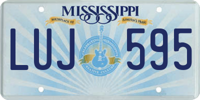 MS license plate LUJ595