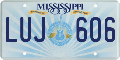 MS license plate LUJ606