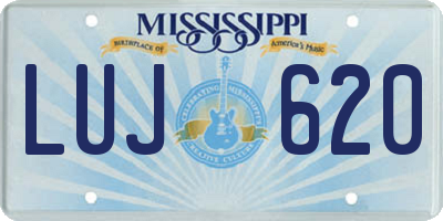 MS license plate LUJ620