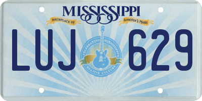 MS license plate LUJ629