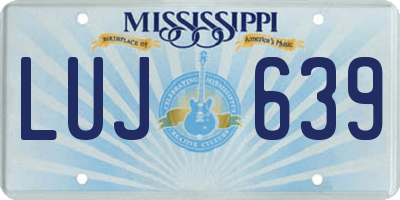 MS license plate LUJ639