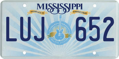 MS license plate LUJ652