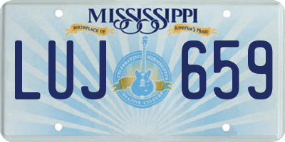 MS license plate LUJ659