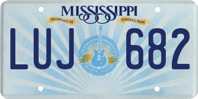 MS license plate LUJ682