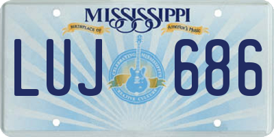 MS license plate LUJ686