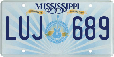 MS license plate LUJ689