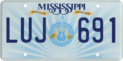 MS license plate LUJ691