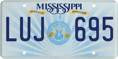 MS license plate LUJ695