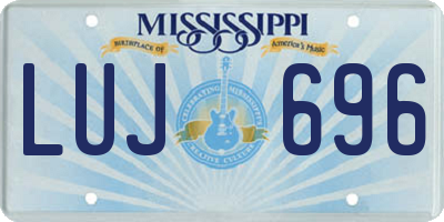 MS license plate LUJ696