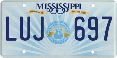 MS license plate LUJ697