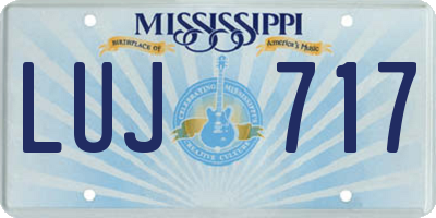 MS license plate LUJ717