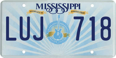 MS license plate LUJ718