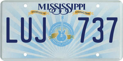 MS license plate LUJ737