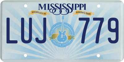 MS license plate LUJ779