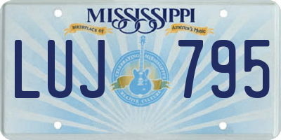 MS license plate LUJ795