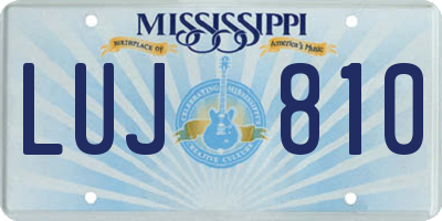 MS license plate LUJ810